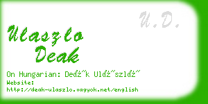 ulaszlo deak business card